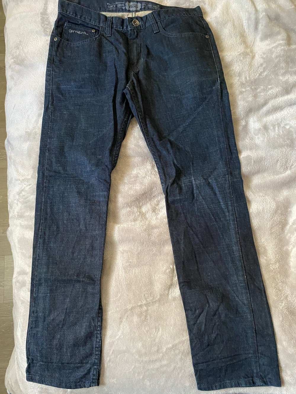 Vans Men's Slim Straight Dark Blue Jeans